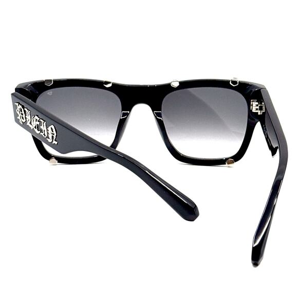 New, PHILIPP PLEIN Sunglasses Plein Icon SPP042W Col.0700 Authentic - Picture 11 of 12